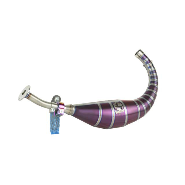 Bufanda de escape titanio violeta KRM Minarelli AM6 80-90cc