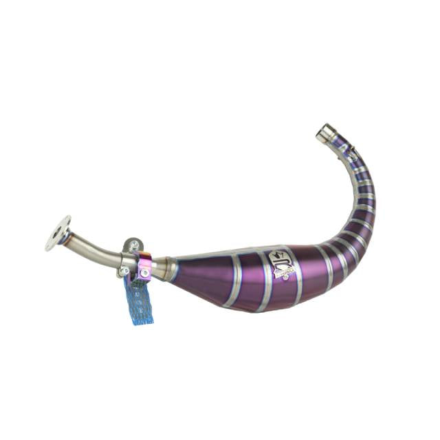 Bufanda de escape titanio violeta KRM Minarelli AM6 100-115cc