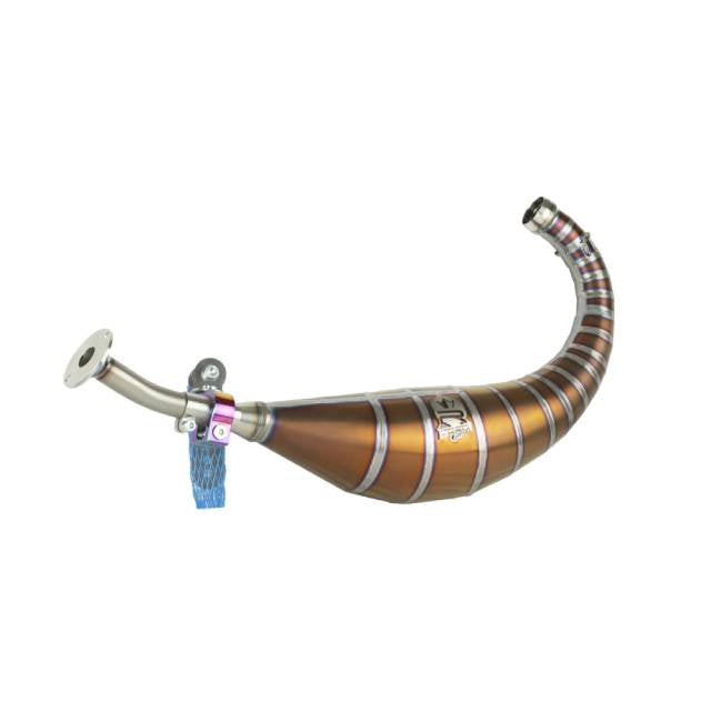 Bufanda de escape titanio bronce KRM Derbi 100-115cc