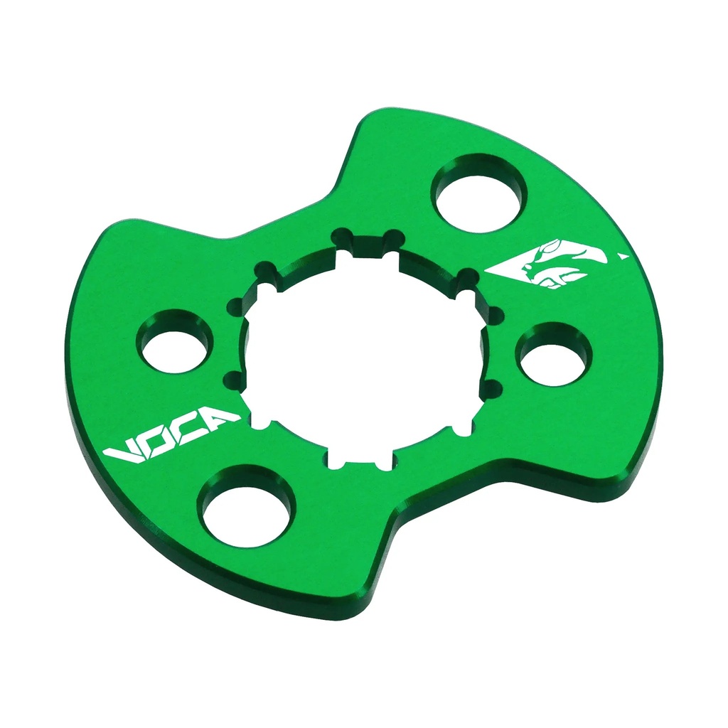 Pletina cierre piñón Derbi Euro 2 / 3 / 4 VOCA CNC - verde