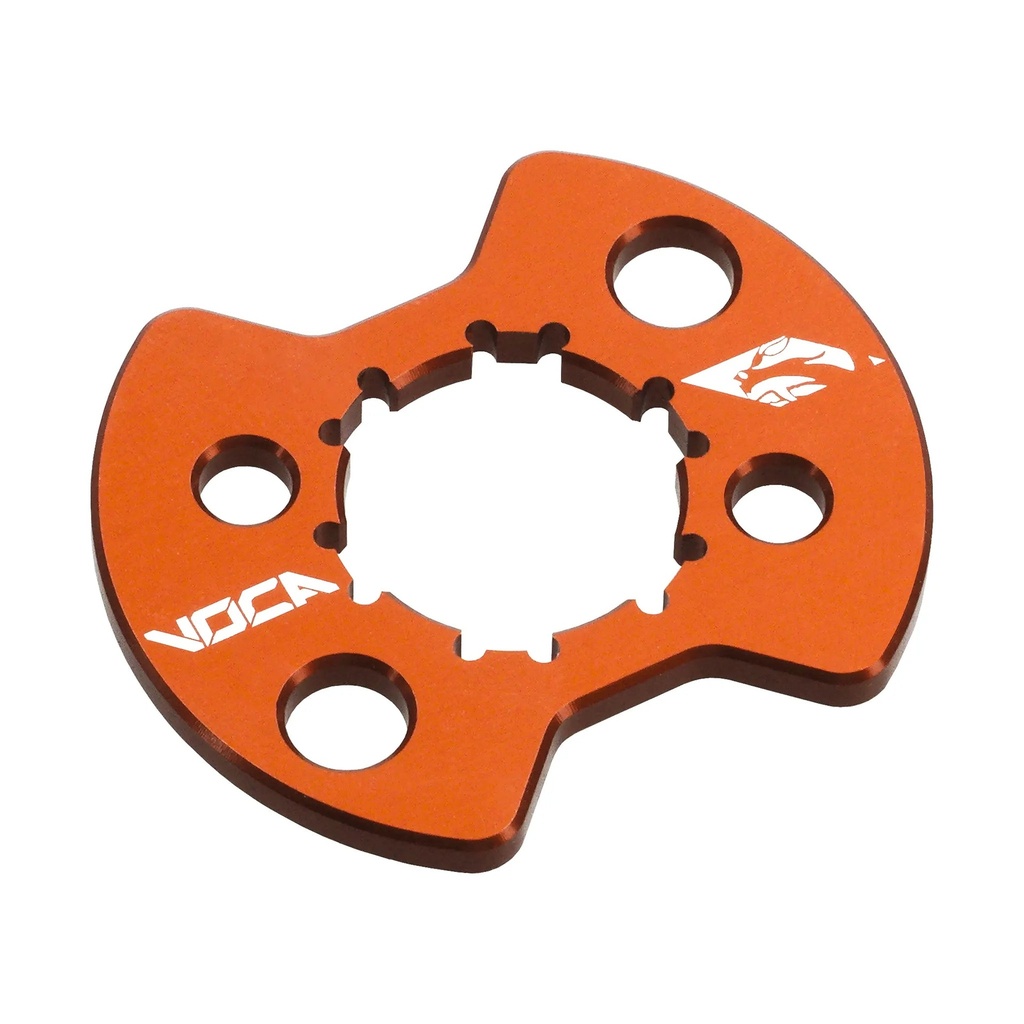 Pletina cierre piñón Derbi Euro 2 / 3 / 4 VOCA CNC - naranja