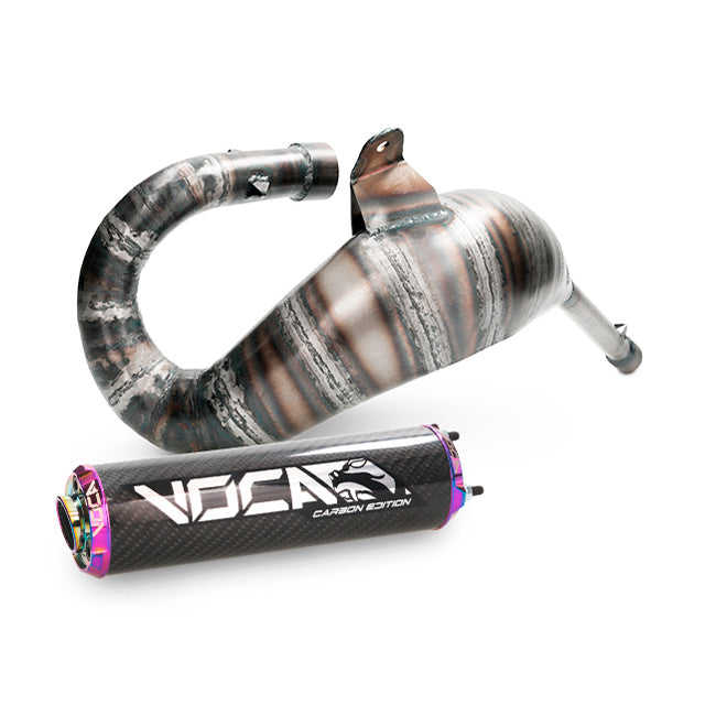 Escape Rieju MRX/SMX Cross Carbon 80/90cc VOCA Racing - silenciador cazoleta neocromado