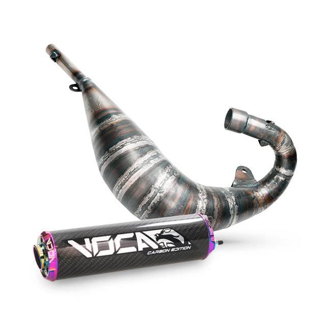 Escape VOCA Cross Carbon 80/90cc Sherco 50 SM-R / SE-R - silenciador cazoleta neocromado