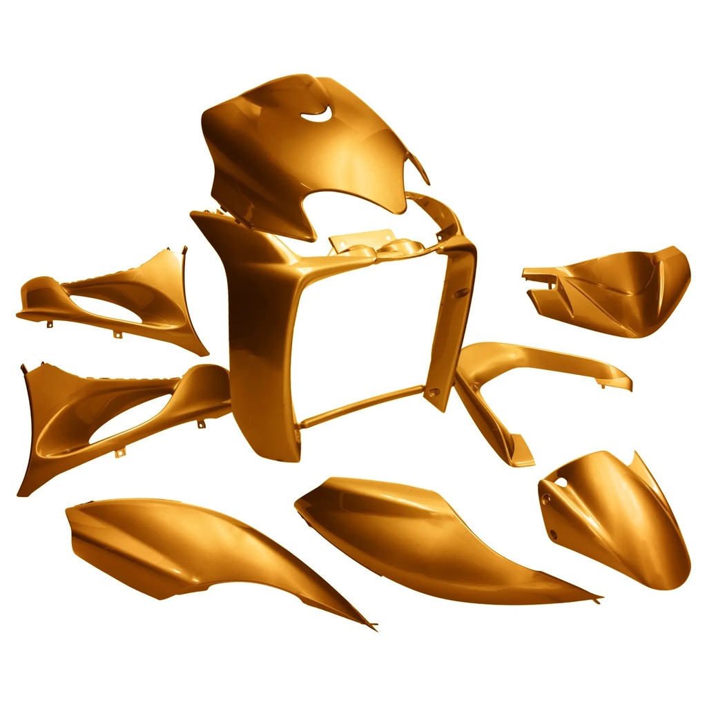 Kit carenados Yamaha Jog R/RR / MBK Mach G 9 piezas AllPro - dorado metalizado