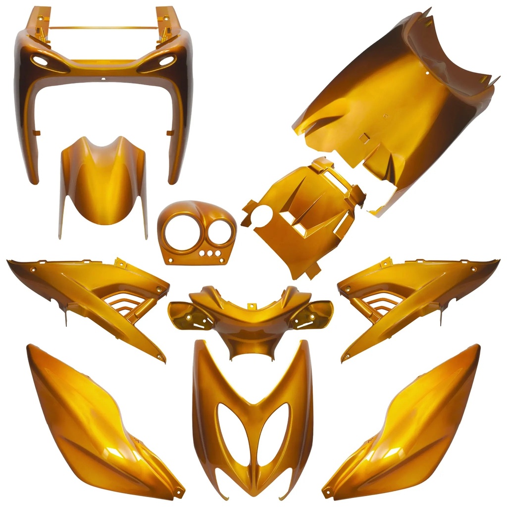 Kit carenados Yamaha Aerox / MBK Nitro <13 11 piezas AllPro - dorado metalizado