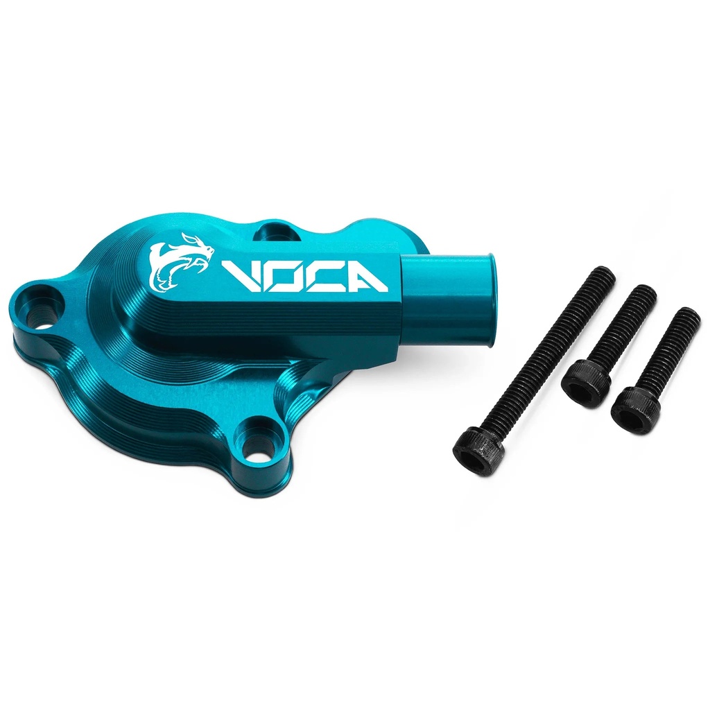 Tapa bomba de agua Derbi Euro 3 / 4 VOCA CNC - azul cyan