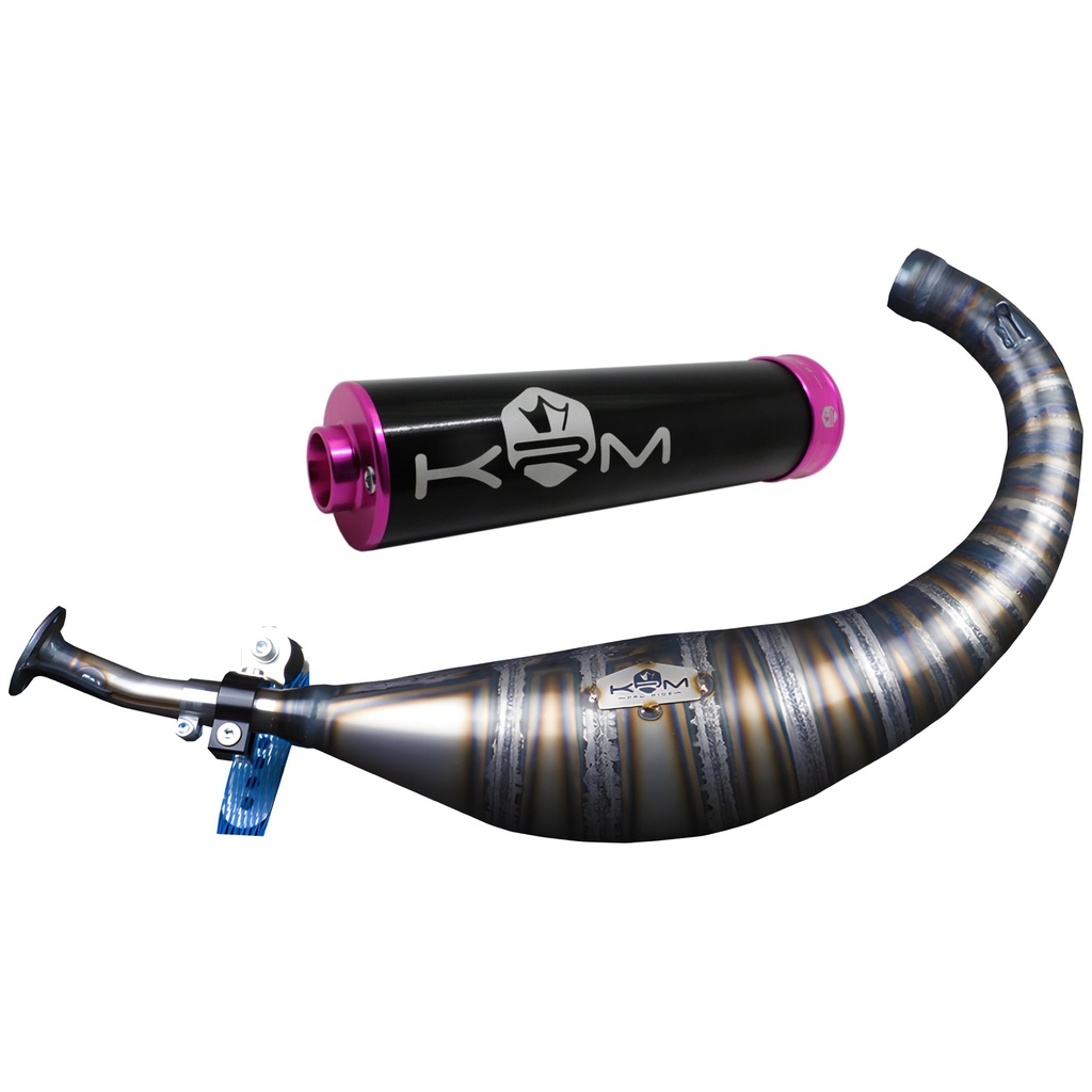 Escape Derbi 100-115cc KRM - Silenciador Negro/Rosa