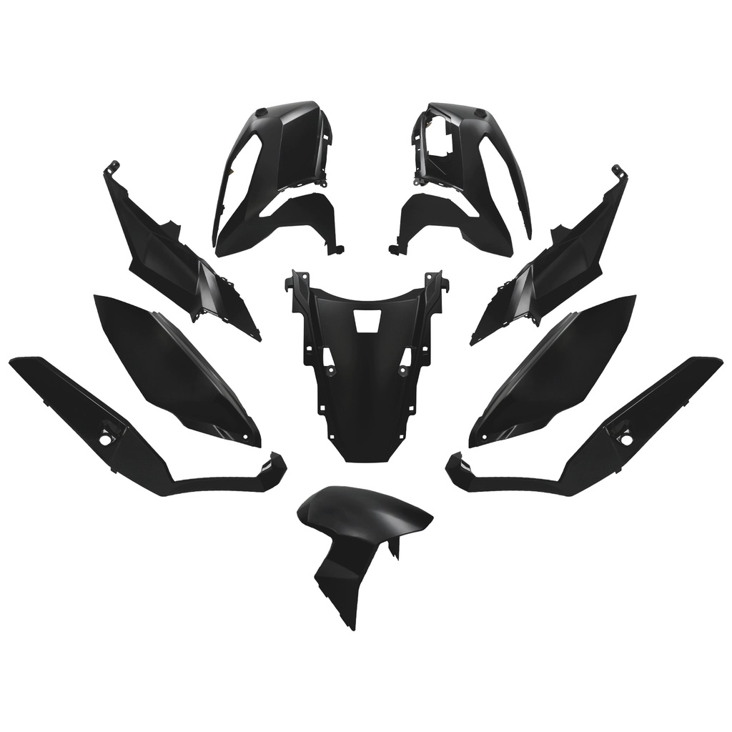 Kit carenados Honda XADV 750 21-23 10 piezas Negro mate metalizado Ballistic AllPro