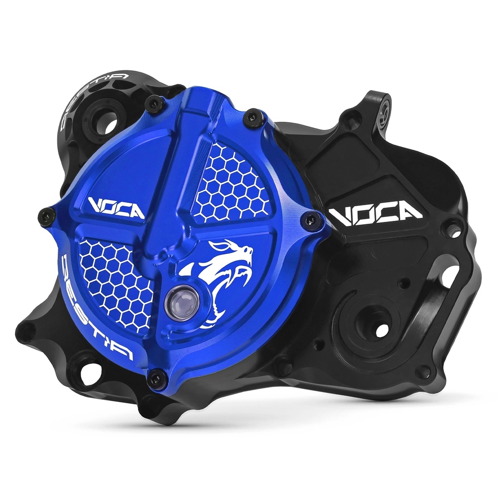 Tapa de embrague completa Derbi Euro 3/4 Voca CNC - azul