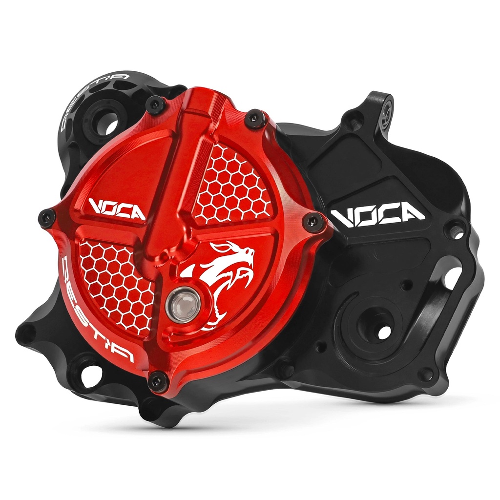 Tapa de embrague completa Derbi Euro 3/4 Voca CNC - rojo