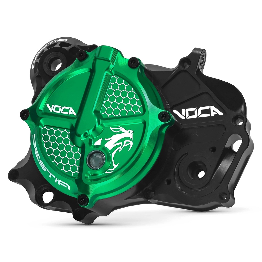 Tapa de embrague completa Derbi Euro 3/4 Voca CNC - verde