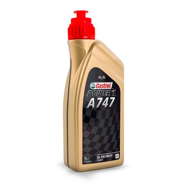 Aceite Castrol A747 mezcla 2T 1L sintético Competición con ricino (OA747)