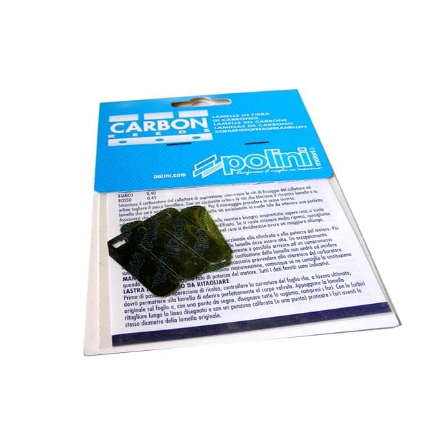 Laminas de Carbono Polini, (Set de 0,30 y 0,35), Honda-Peugeot-Suzuki-Kymco-Derbi