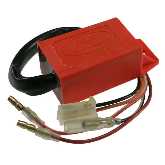 CDI (Avanze variable) Top Performances, rojo, Minarelli scooters con encendido YAMAHA (Aprilia, Beta, Malaguti….), incl. Chaveta