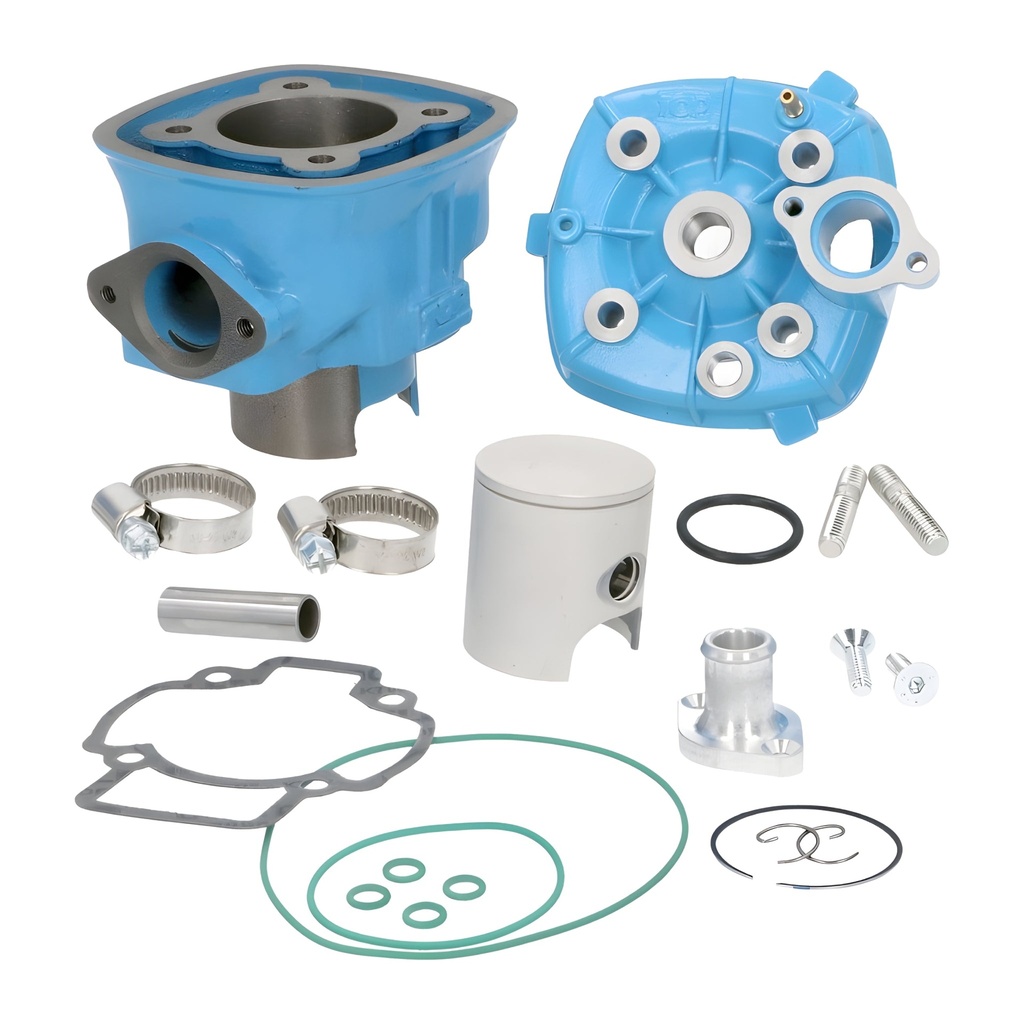 Cilindro (Kit) Top Performances "DUE-PLUS 70cc" (Top Azul), Piaggio LC (rosca larga)