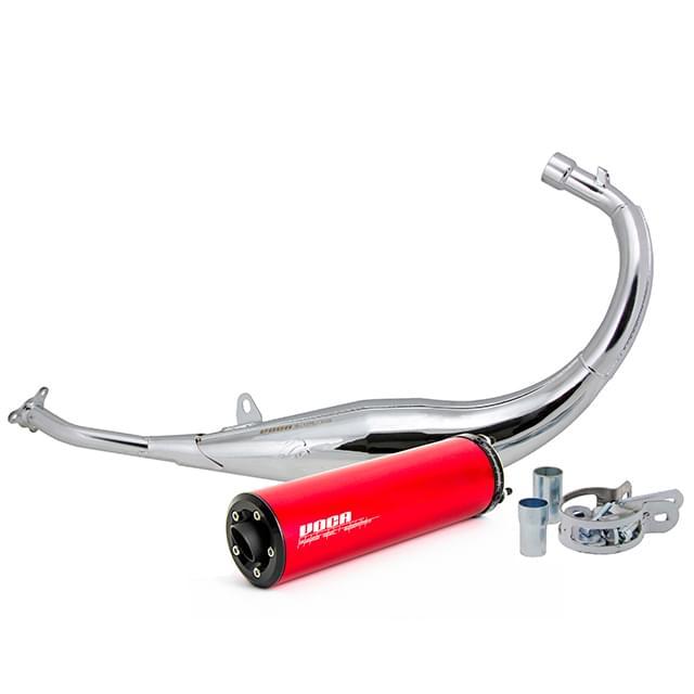 Escape Minarelli AM6 Chromed 50/70cc VOCA (CE) silenciador Rojo