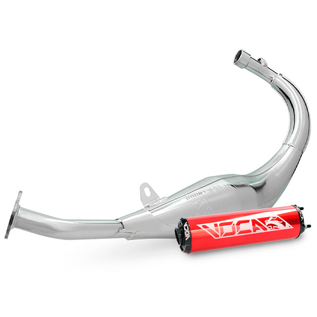 Escape Minarelli AM6 Chromed 50/70cc VOCA (CE) silenciador Rojo