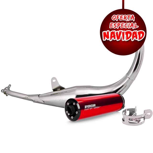 Escape Derbi Senda Chromed 50/70cc VOCA (CE) silenciador rojo