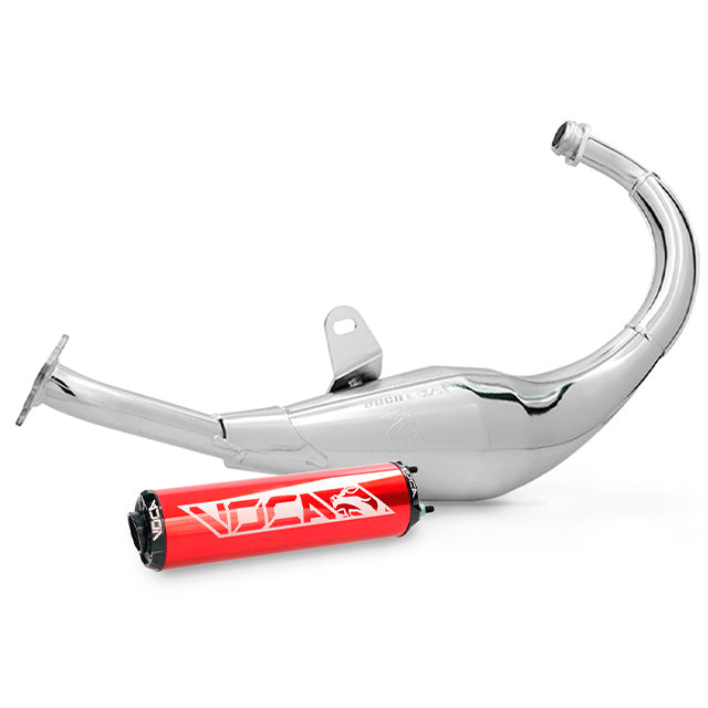 Escape Derbi Senda Chromed 50/70cc VOCA (CE) silenciador rojo