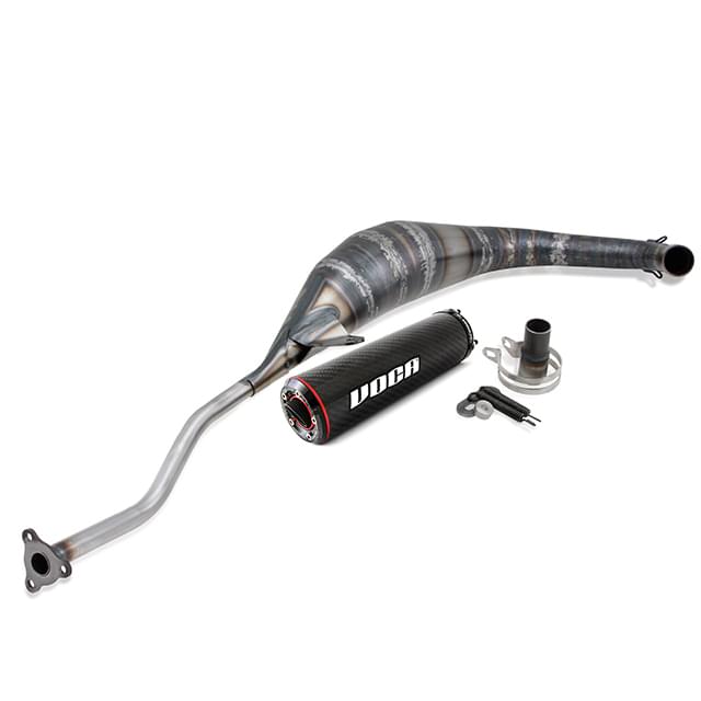 Bufanda de escape Yamaha TZR >2003 Aprilia RS 1999-2004 Racing Carbon 80cc VOCA salida abajo