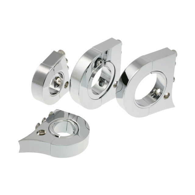 Soporte para carcasa cromada KOSO GP Style D55, manillares 1-1/2"' (diámetro)