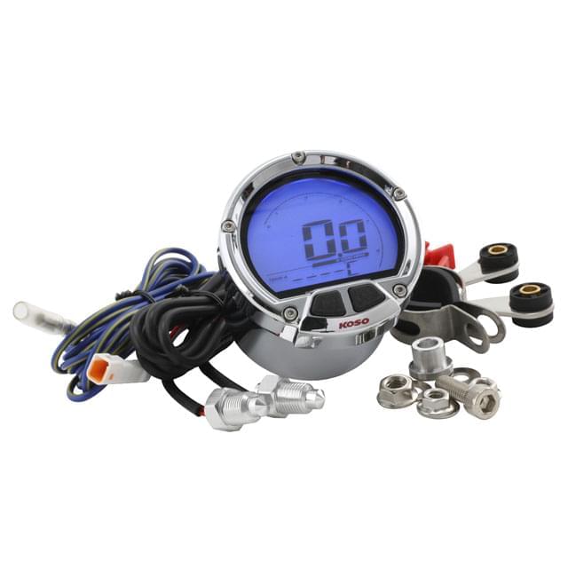 Cuentarrevoluciones KOSO DL-02R KOSO, redondo d=55mm, LCD (barras en el sentido del reloj), 0-20.000rpm, iluminado azul