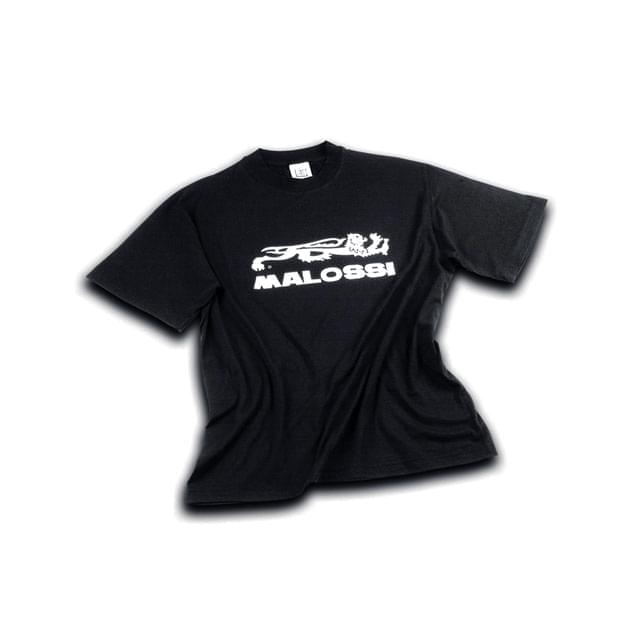 Camiseta Malossi negra, logotipo blanco - talla XL