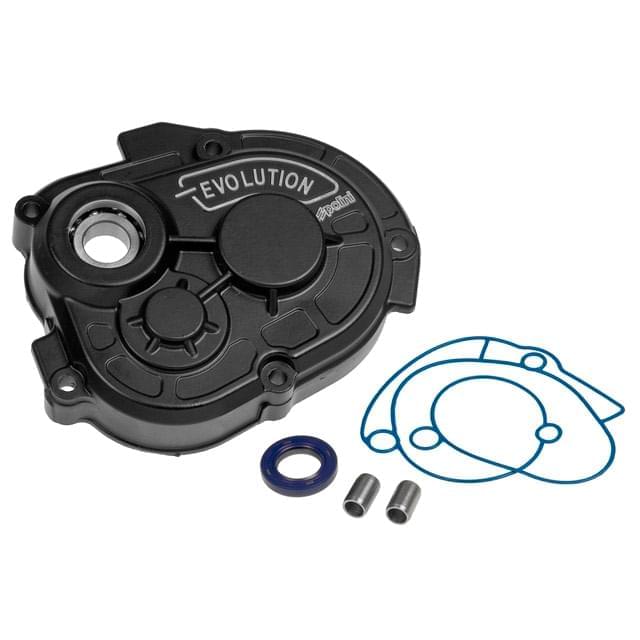 Tapa de transmisión Polini, con cojinetes, fundido en aluminio, junta tórica + retén, PIAGGIO d.16