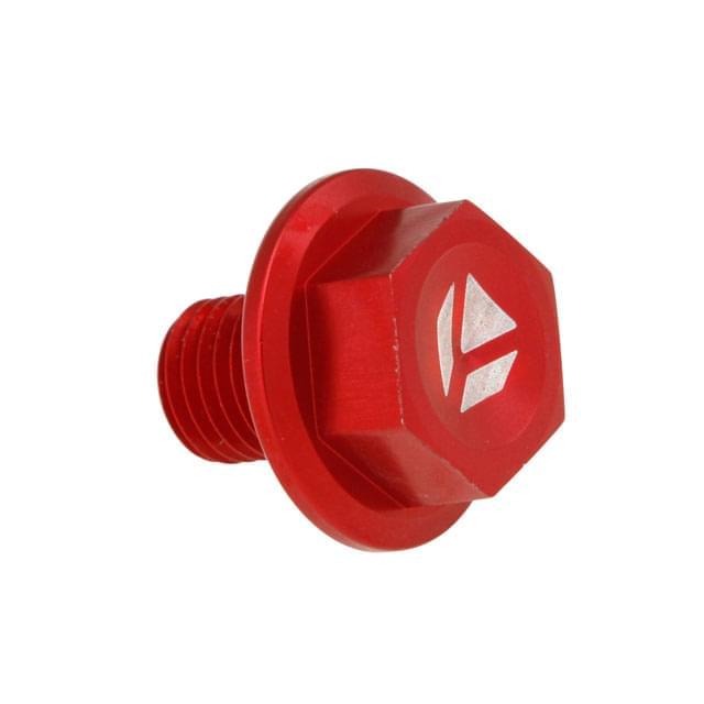 Tapón vaciado aceite CNC imantado Pitbike, rojo