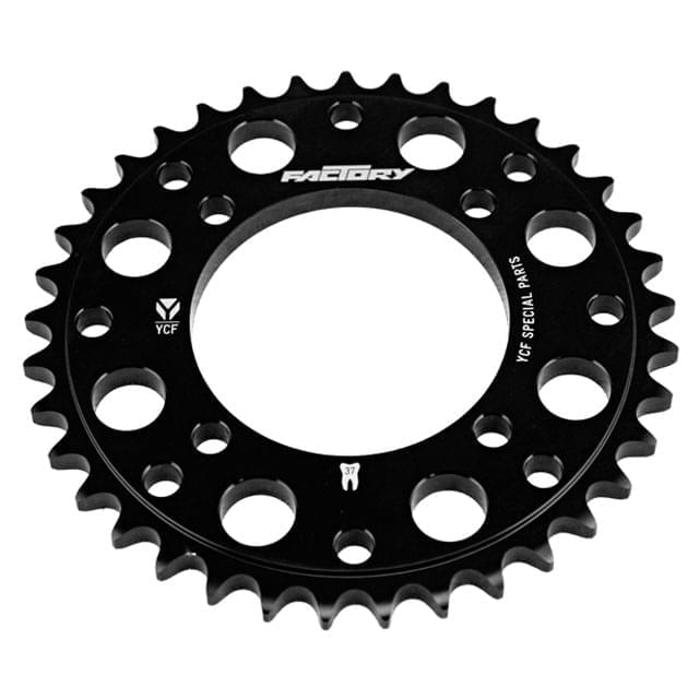 Corona Pitbike Z-37 420 4 agujeros Aluminio Negro YCF