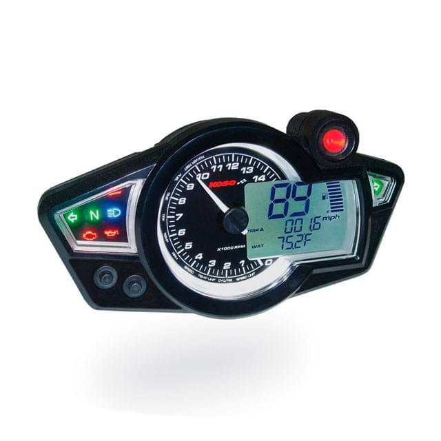 Velocímetro Koso RX1N GP Style Display negro, luz blanca (CE)