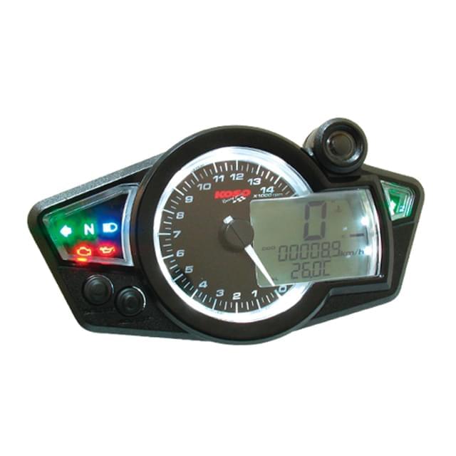 Velocímetro Koso RX1N GP Style Display negro, luz azul (CE)
