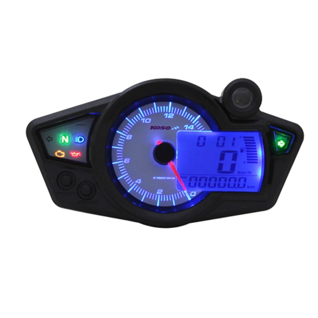 Velocímetro Koso RX1N GP Style Display blanco, luz azul (CE)