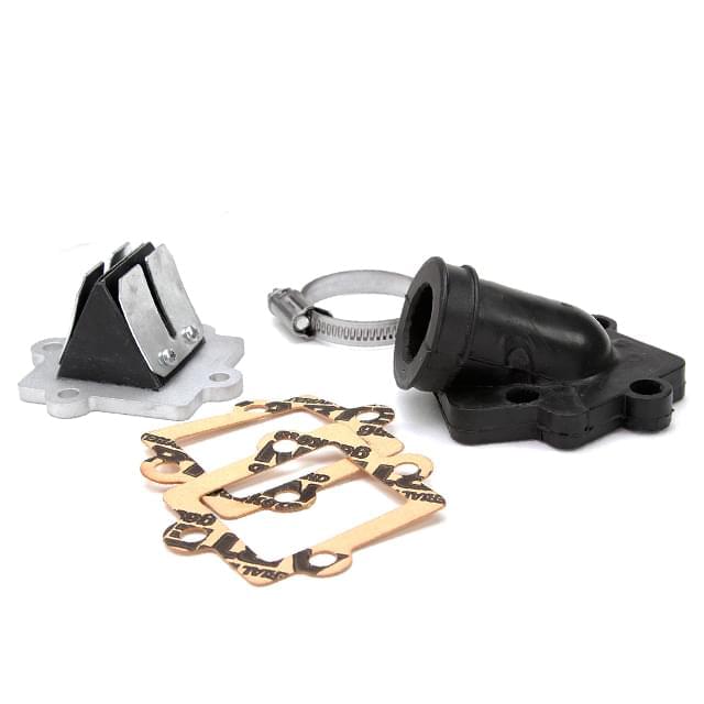 Sistema de admisión Minarelli horizontal d=24mm MVT SRace Viton carbono 50cc 