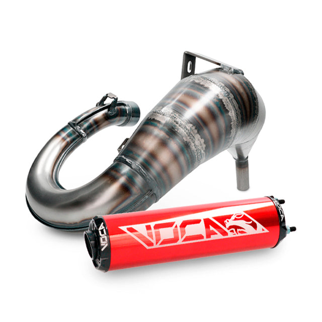 Escape Yamaha DT50 MBK X-Limit VOCA Cross Rookie 50/70cc (CE) silenciador rojo 