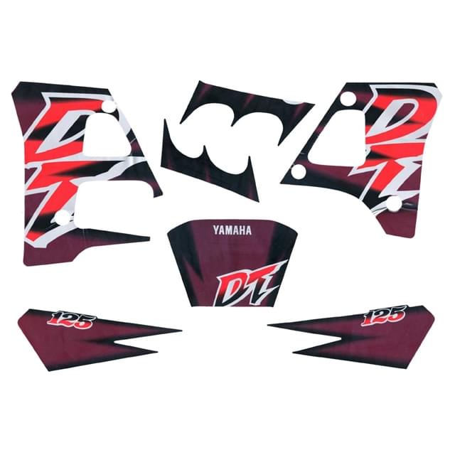 Kit pegatinas Yamaha DT 125 R rojo burdeos