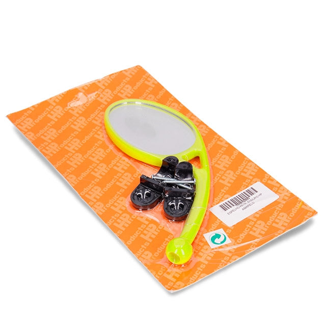 Retrovisor universal offroad con abrazadera para manillar HP Amarillo Fluor