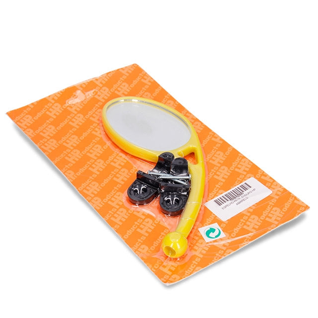 Retrovisor universal offroad con abrazadera para manillar HP Amarillo