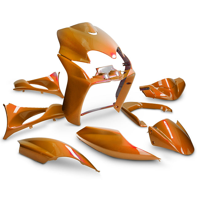 Kit de carenados Yamaha Jog R RR / MBK Mach G 9 piezas naranja AllPro