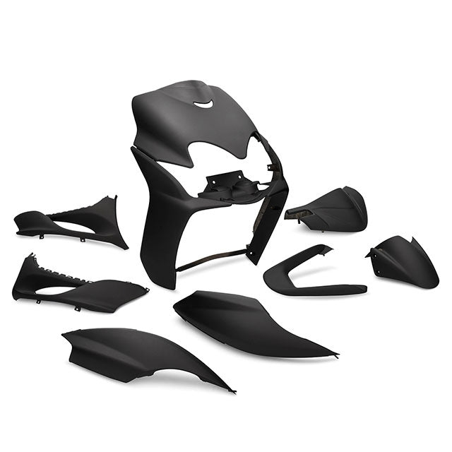 Kit de carenados Yamaha Jog R RR / MBK Mach G 9 piezas negro mate AllPro