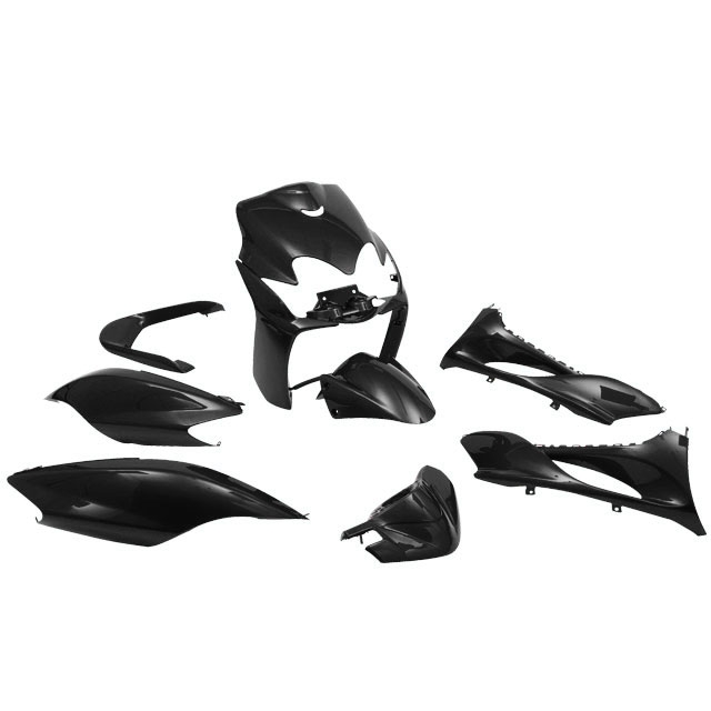 Kit de carenados Yamaha Jog R RR / MBK Mach G 9 piezas negro AllPro