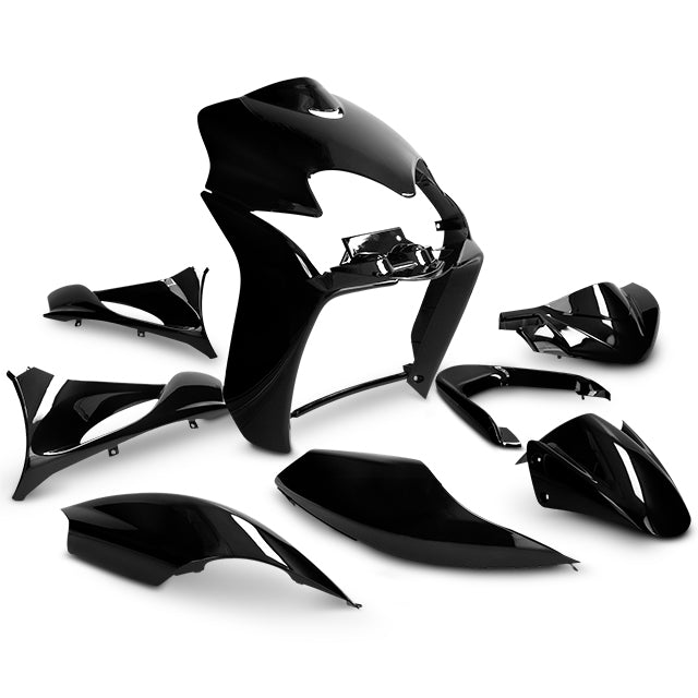 Kit de carenados Yamaha Jog R RR / MBK Mach G 9 piezas negro AllPro