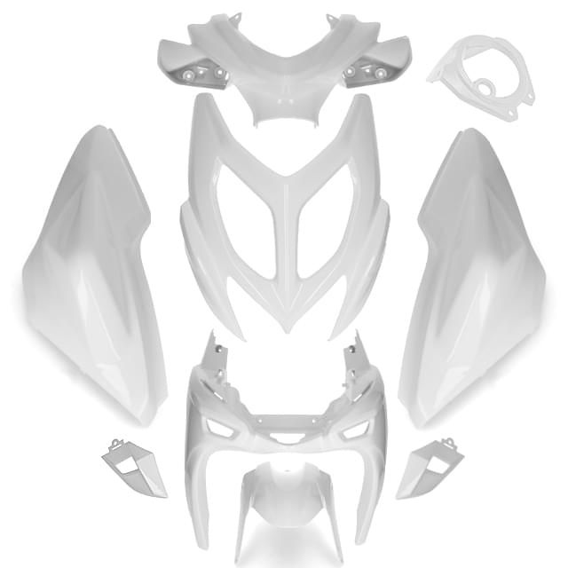 Kit de carenados Yamaha Aerox / MBK Nitro >2013 9 piezas blanco AllPro