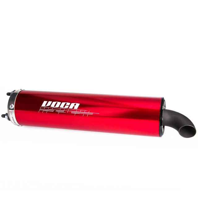 Silenciador Scooter Sabotage 50/70cc Voca Racing - Aluminio Rojo