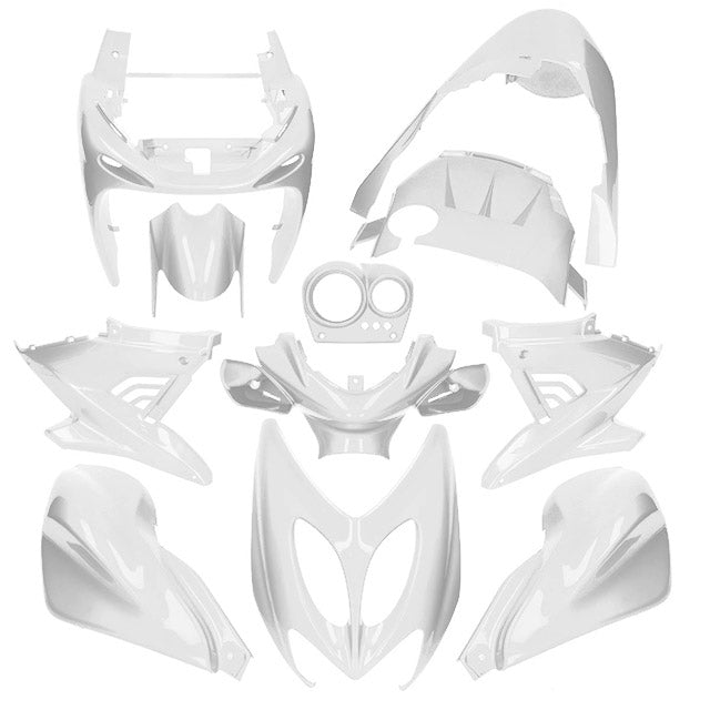 Carenados Yamaha Aerox / MBK Nitro hasta 2013 11 piezas AllPro blanco