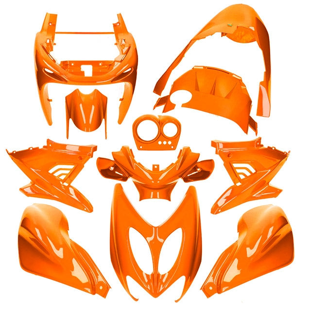 Carenados Yamaha Aerox / MBK Nitro hasta 2013 11 piezas AllPro naranja metálico