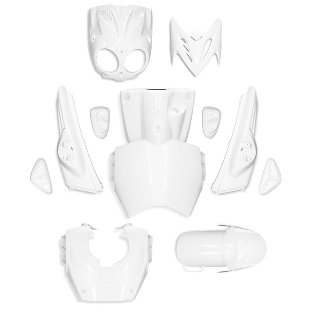 Kit de carenados Yamaha Slider / MBK Stunt 11 piezas AllPro blanco