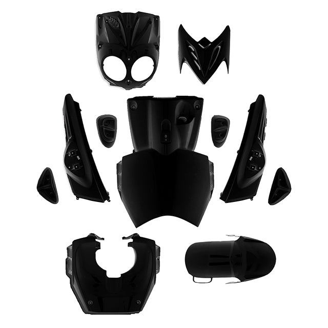 Kit de carenados Yamaha Slider / MBK Stunt 11 piezas AllPro negro
