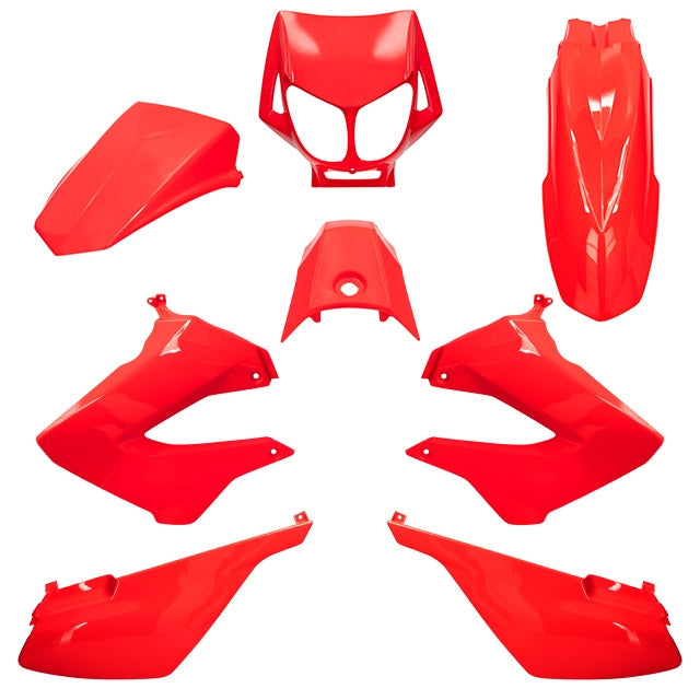 Carenados Derbi Senda 2000-2010 8 piezas inyección AllPro rojo