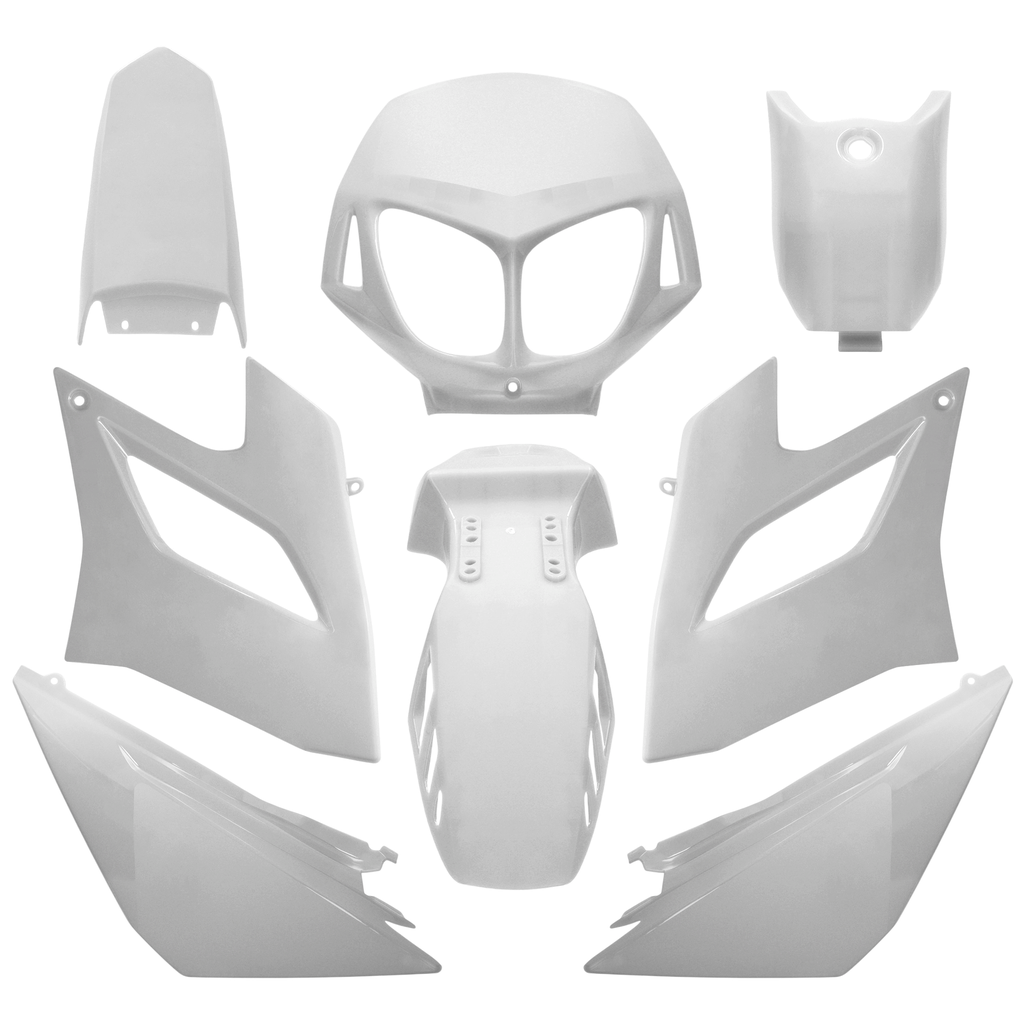 Carenados Derbi Senda DRD Racing/Limited 04-10 8 piezas inyección AllPro blanco